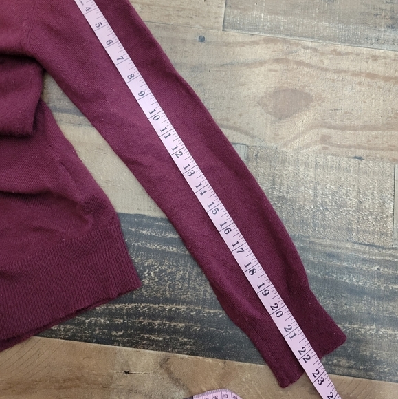 Medium WJK Maroon Wine Raspberry Cardigan - Picture 6 of 6